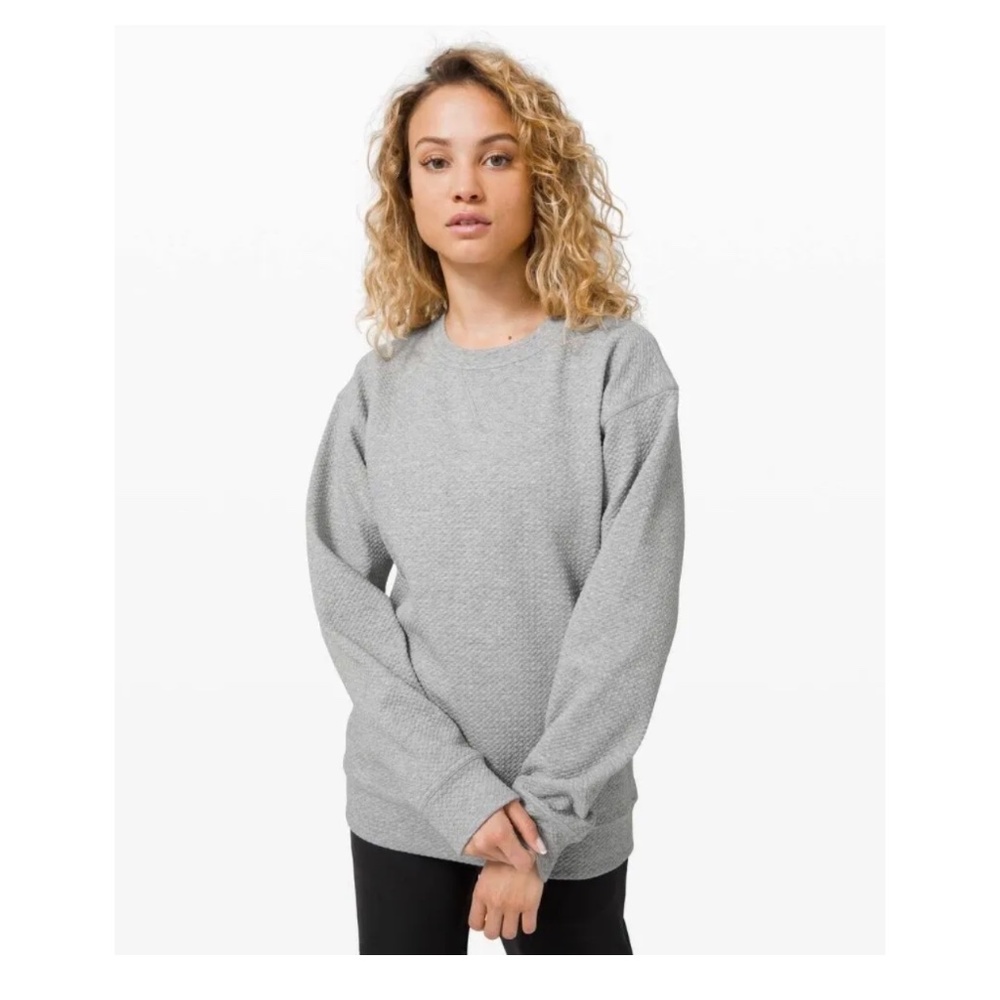 Lululemon All Yours Crew Size 6 NWT Bubbled Dot Heather Gray